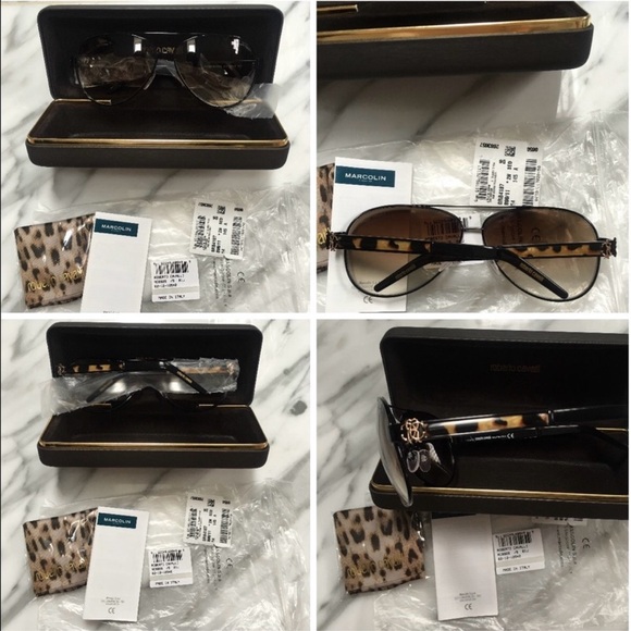 ROBERTO CAVALLI GORGONEA LEOPARD AVIATOR SUNNIES